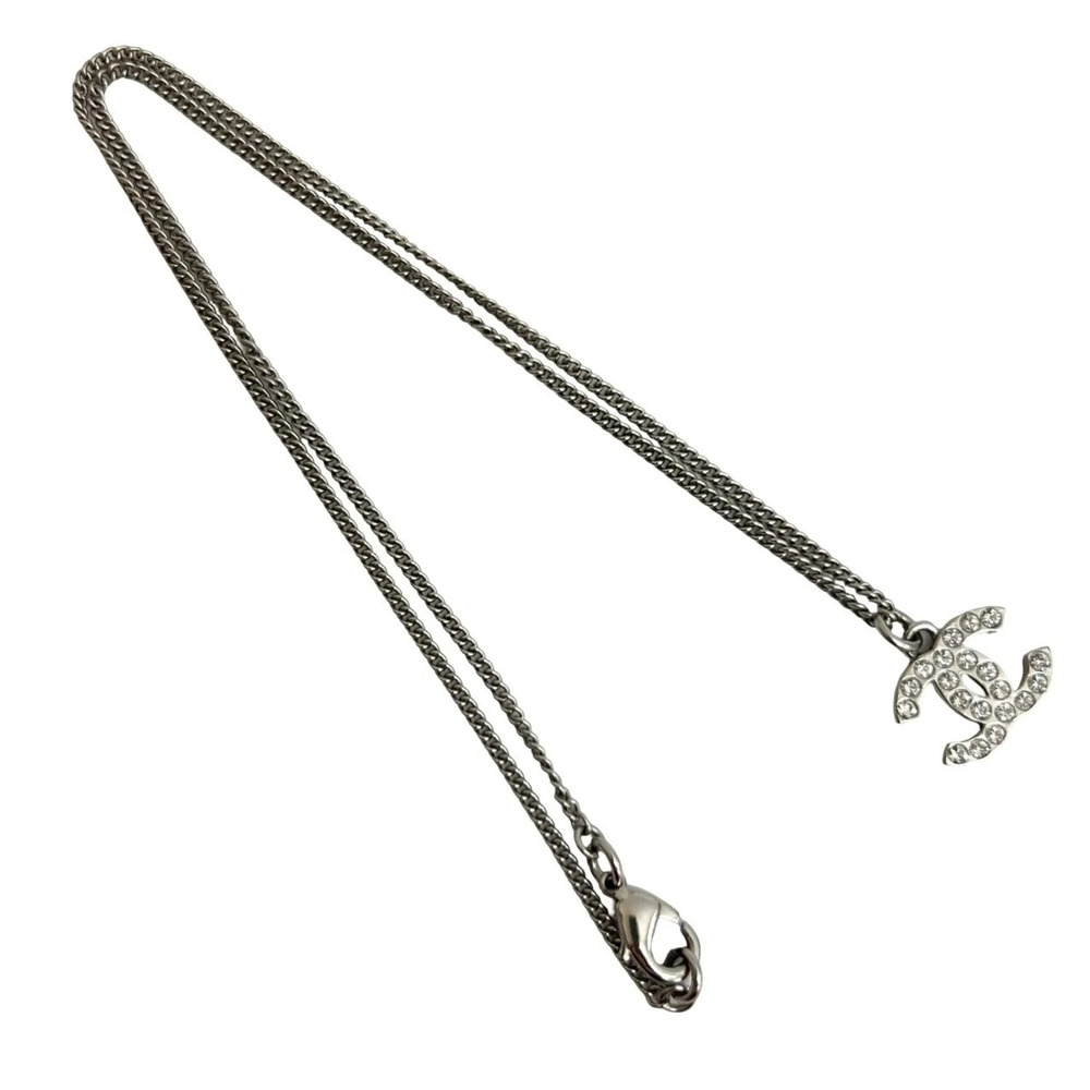 CHANEL Authentic Silver Logo Necklace - Picture 4 of 5